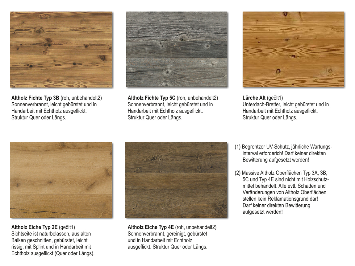 Altholz Farben