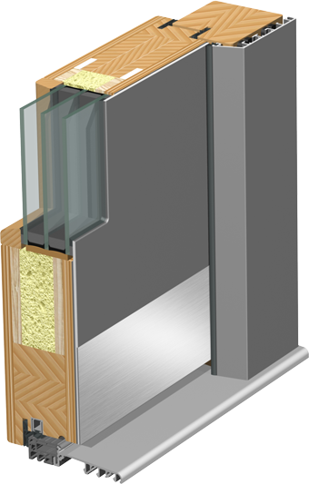Schnitt Modern Holz-Alu