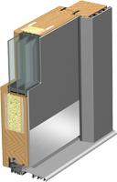 Holz-Alu Türen Schnitt Modern