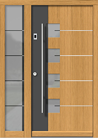 Haustür Modern mit Seitenteil