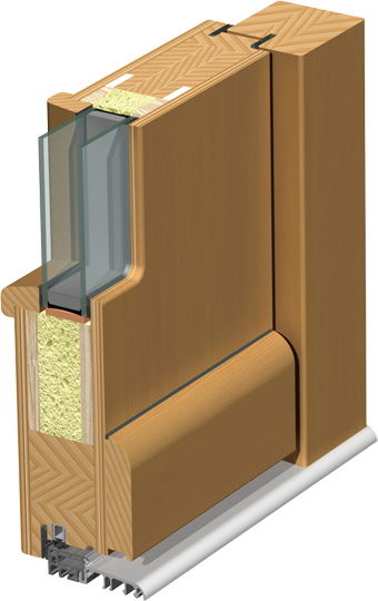 Haustürschnitt Modern Holz