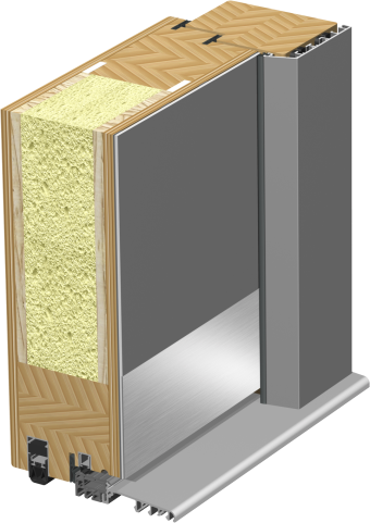 Schnitt Passiv Haustüren Holz-Aluminium