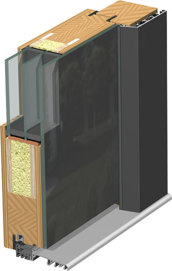 Schnitt Vetro Holz-Alu